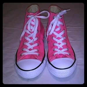 NWOT Never Worn Pink Converse High Tops